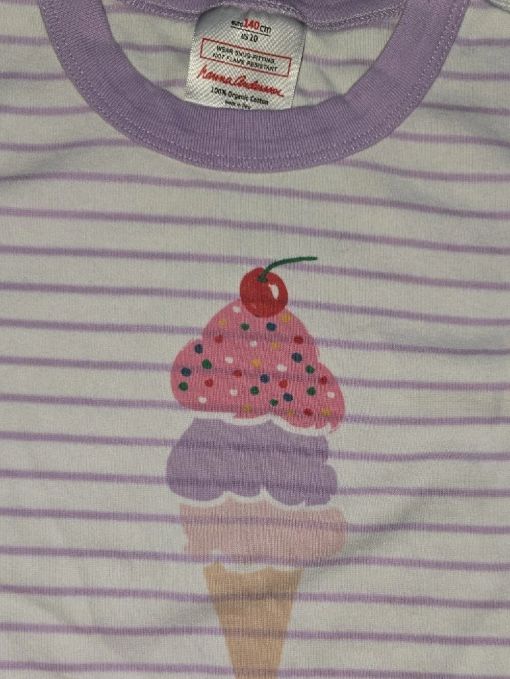 Hanna Andersson Lavender Ice Cream Pajama Set